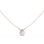 Gold Jewelry DDPS-001, Pear center stone, Rose Gold