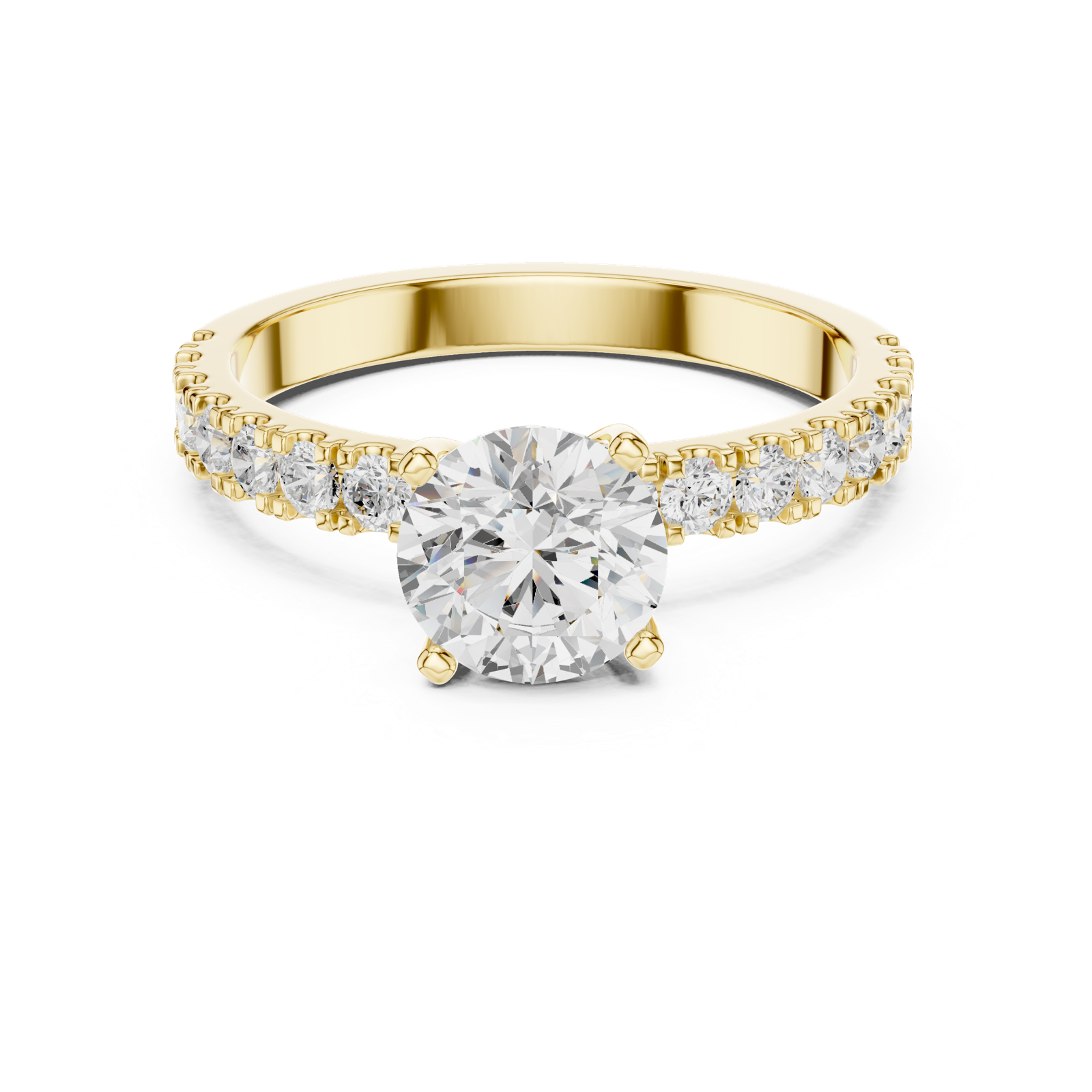 Gold Ring DDLR-1097, Yellow Gold, view 4