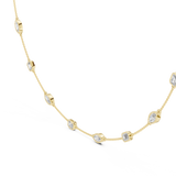 14K Solid Gold Lab Diamond Tennis Necklace, Yellow Gold, view 1