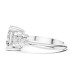 Gold Jewelry, Asscher center stone, White Gold, view 3