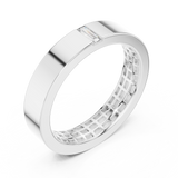 14K Solid Gold Lab Diamond Solitaire Ring, White Gold, view 2