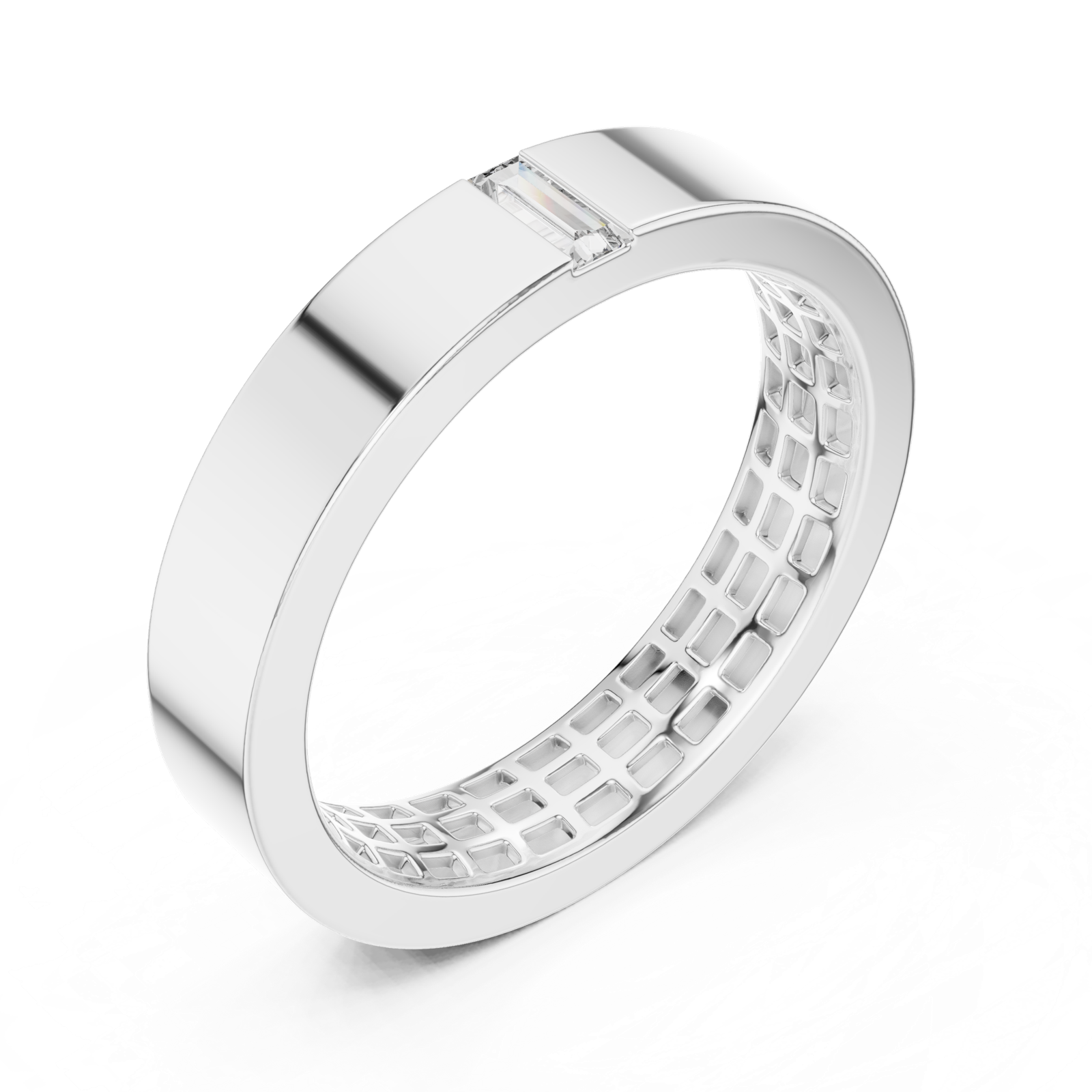 14K Solid Gold Lab Diamond Solitaire Ring, White Gold, view 2
