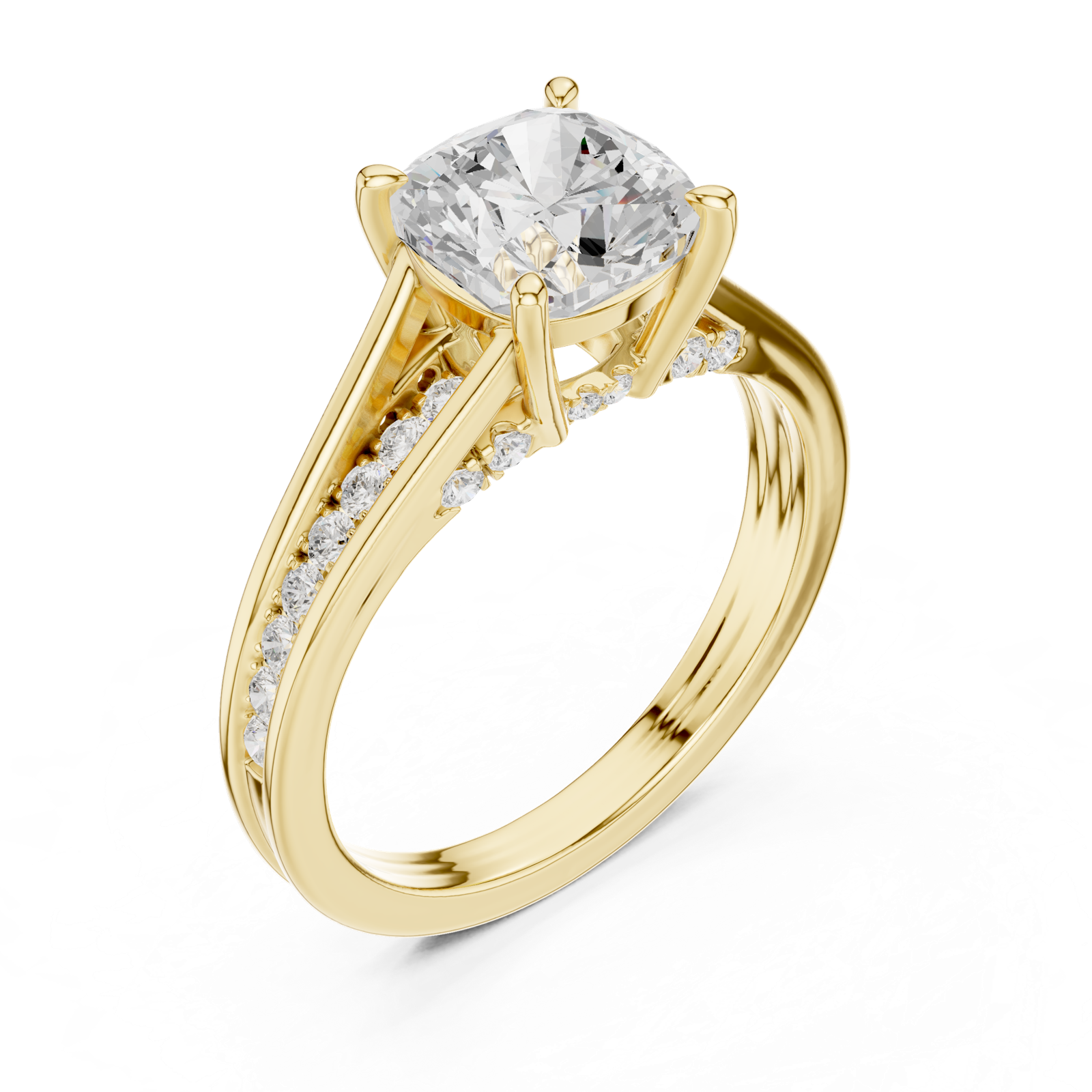 Gold Ring DDLR-993, Yellow Gold, view 2