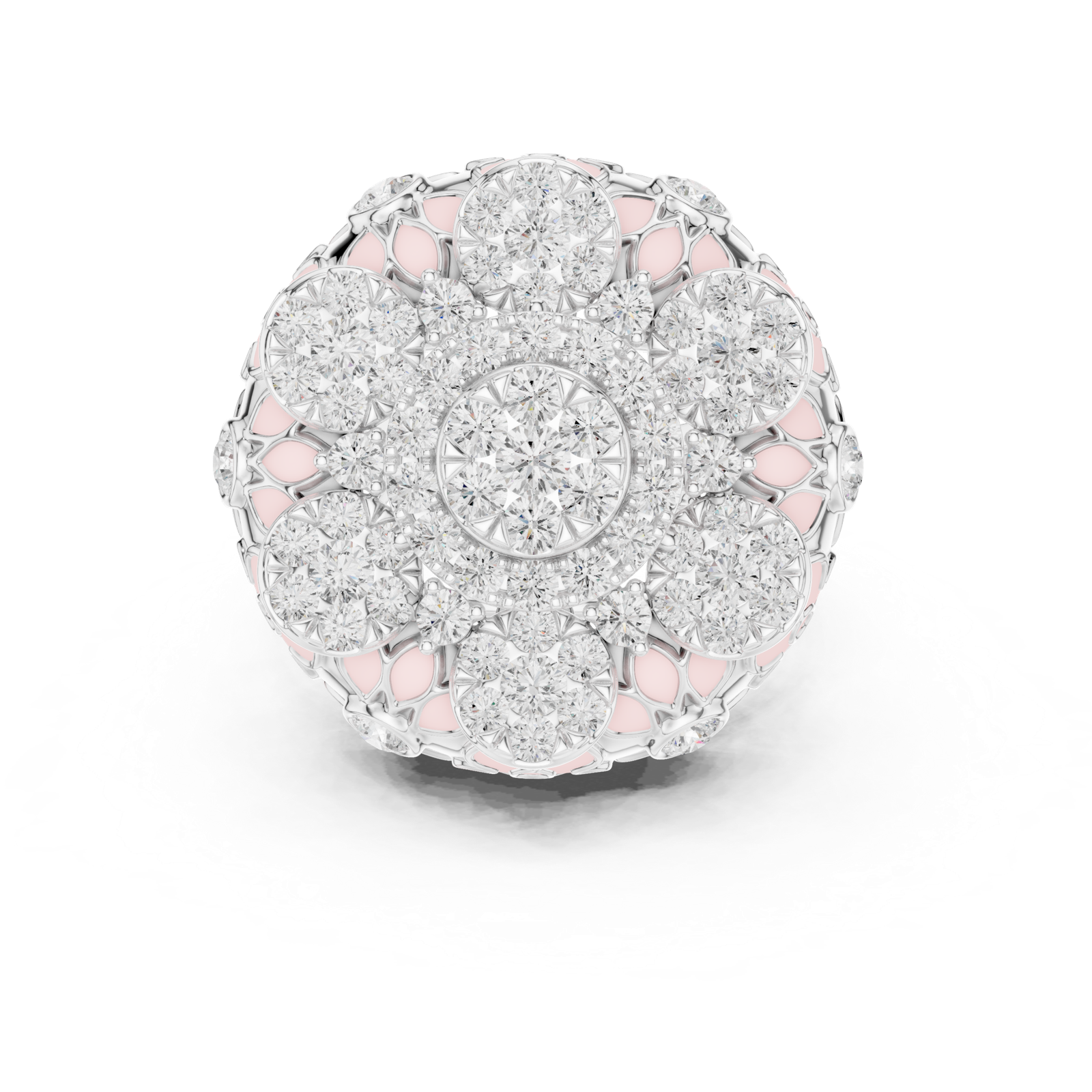 Gold Ring DDLR-767, White Gold, view 4