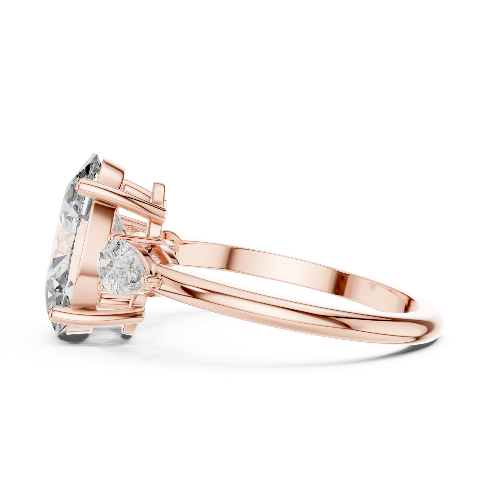 Gold Ring LR-0054, Rose Gold, view 3