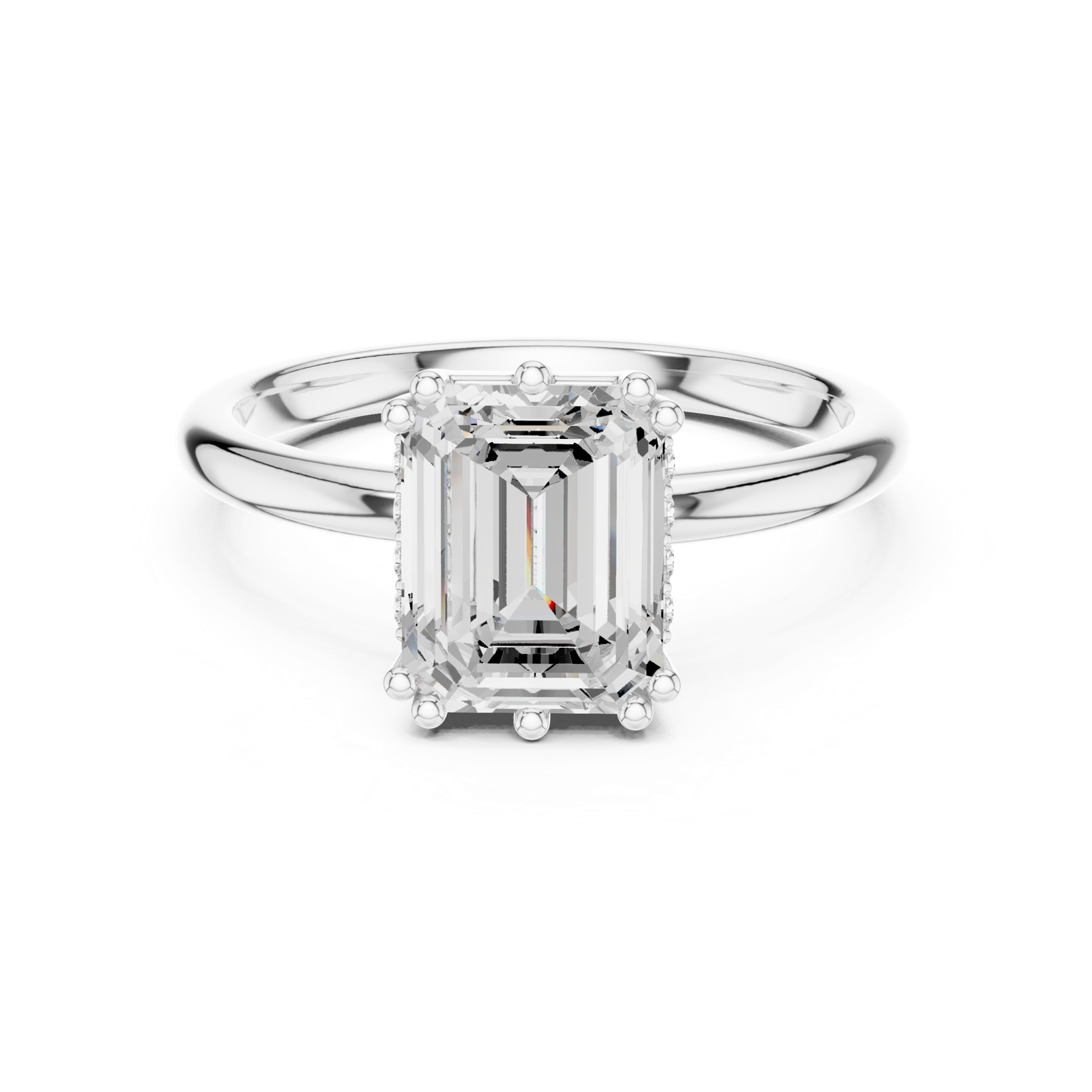 Gold Ring DDLR-925, White Gold, view 4