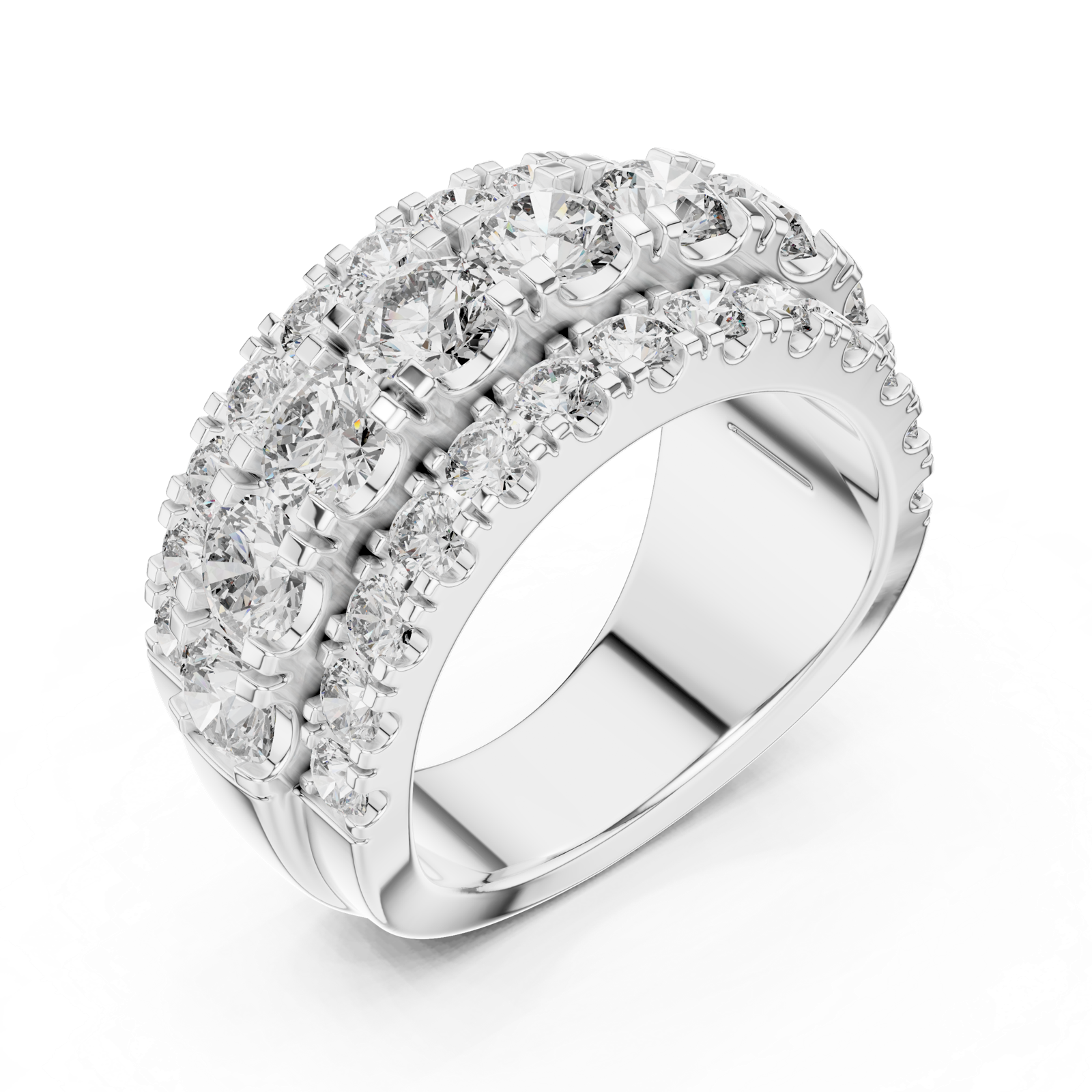 Gold Ring DDLR-047, White Gold, view 2
