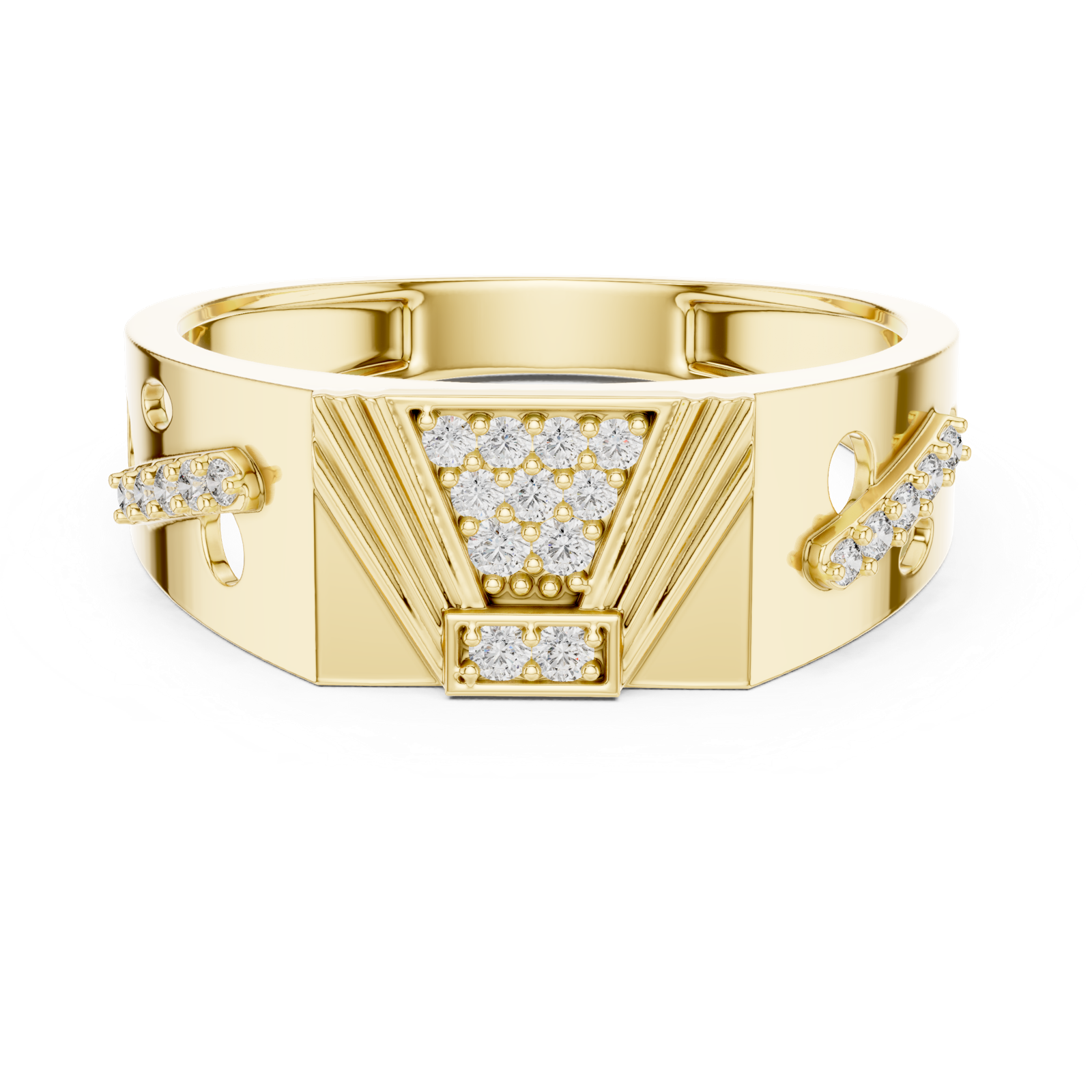 Gold Ring LR-01 (31), Yellow Gold, view 4