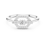Gold Ring HLR-196, White Gold, view 4