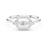Gold Ring HLR-196, White Gold, view 4