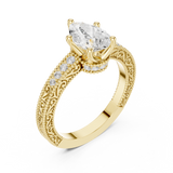 Gold Ring DDLR-979, Yellow Gold, view 2