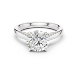 Gold Jewelry L36-18, Round center stone, White Gold