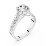 Gold Ring DDLR-190, White Gold, view 2