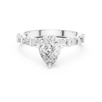 Gold Ring DDLR-1095, White Gold, view 4