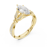 Gold Ring DDLR-935, Yellow Gold, view 2