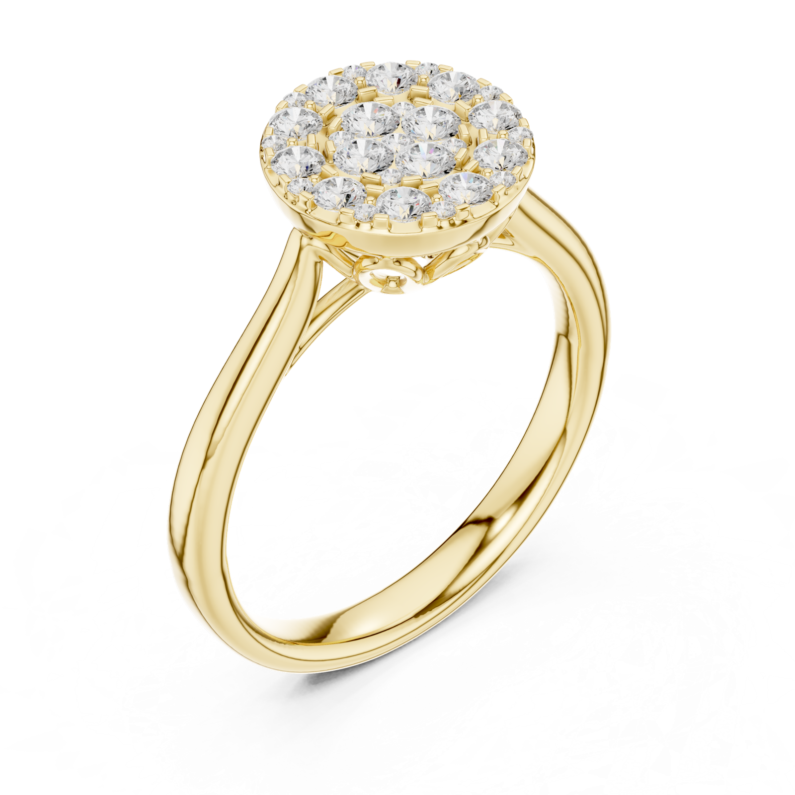 Gold Ring DDLR-780, Yellow Gold, view 2