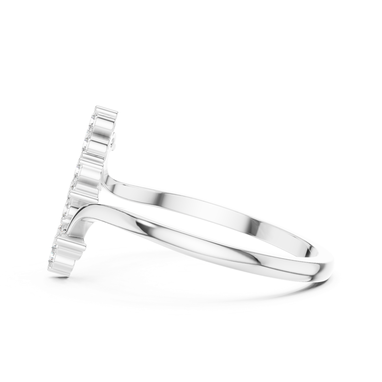 Gold Ring DDLR-742, White Gold, view 3