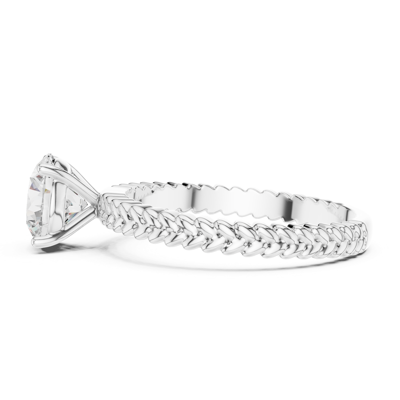 Gold Ring DDLR-805, White Gold, view 3