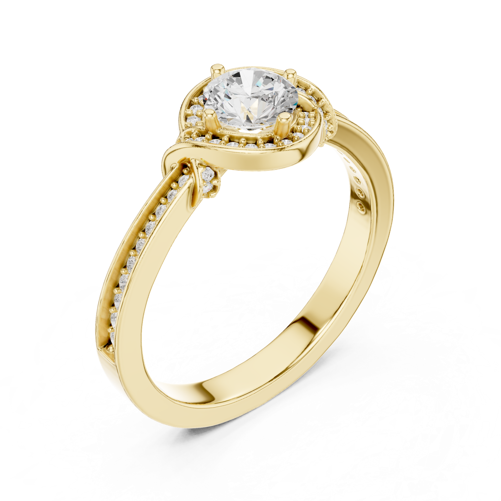 Gold Ring LR-0332, Yellow Gold, view 2