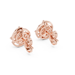 Gold Earrings 12-10015@E, Rose Gold, view 3