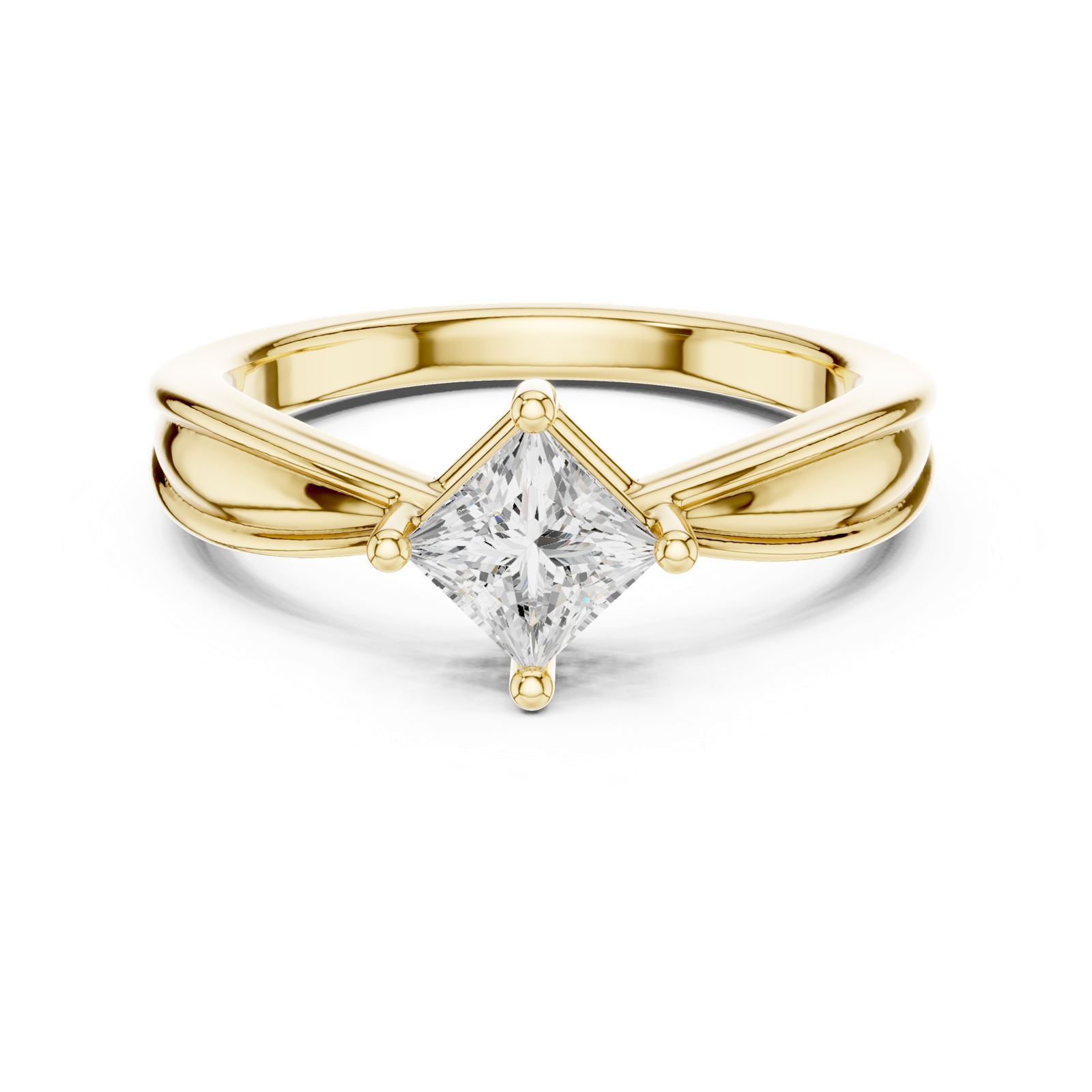 Gold Ring DDLR-527, Yellow Gold, view 4