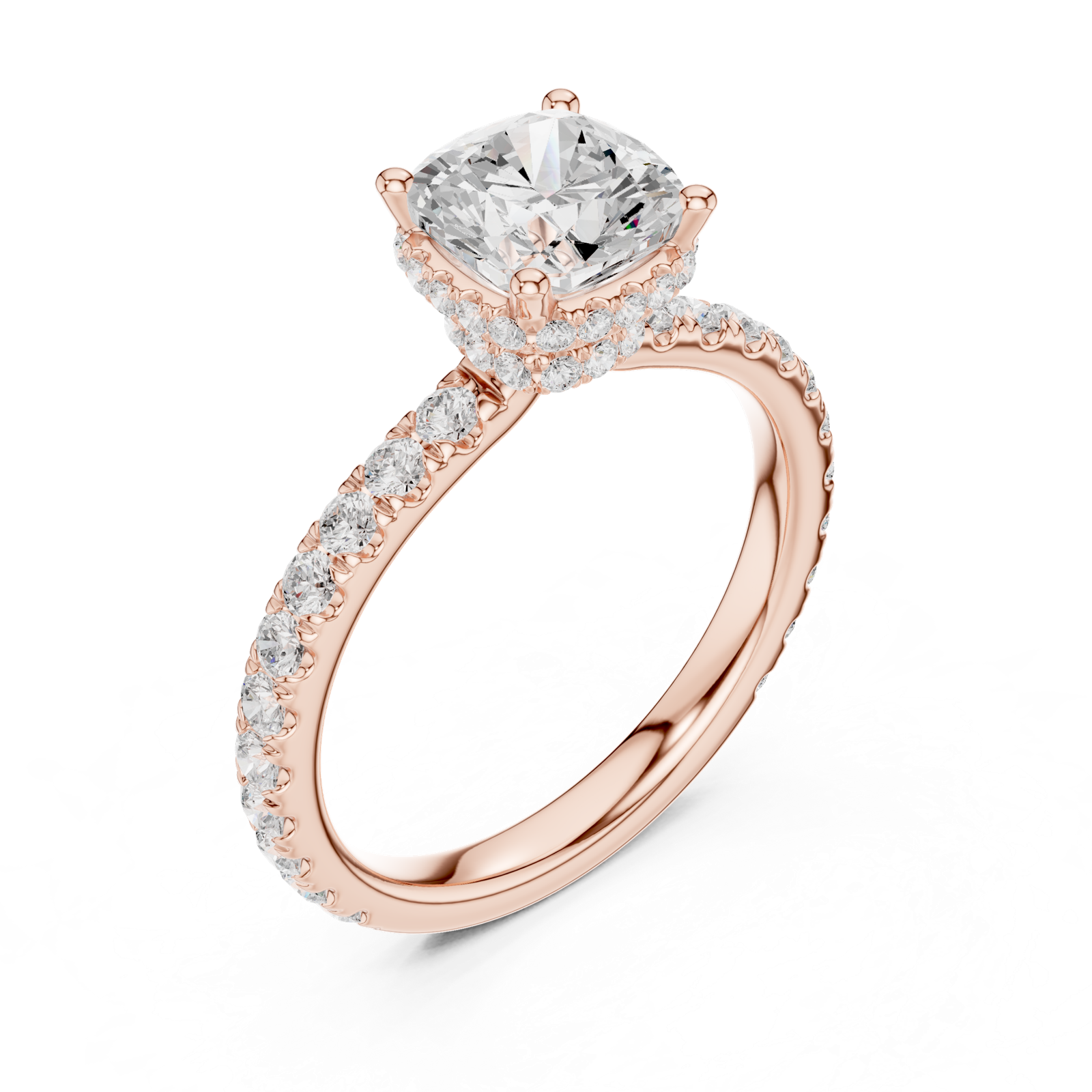 Gold Ring DDLR-873, Rose Gold, view 2
