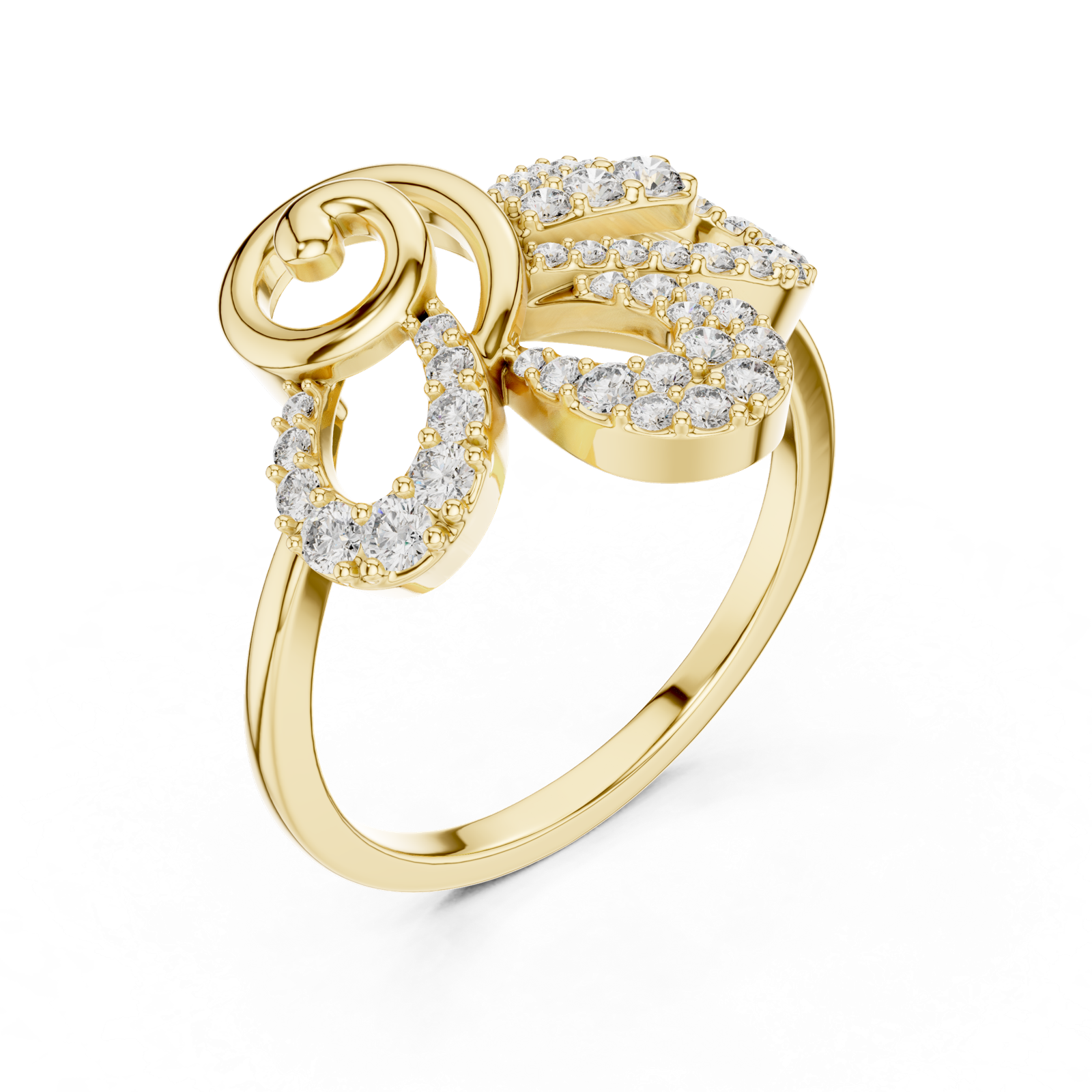 Gold Ring LR-01 (53), Yellow Gold, view 2