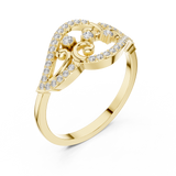 Gold Ring DR-6281, Yellow Gold, view 2