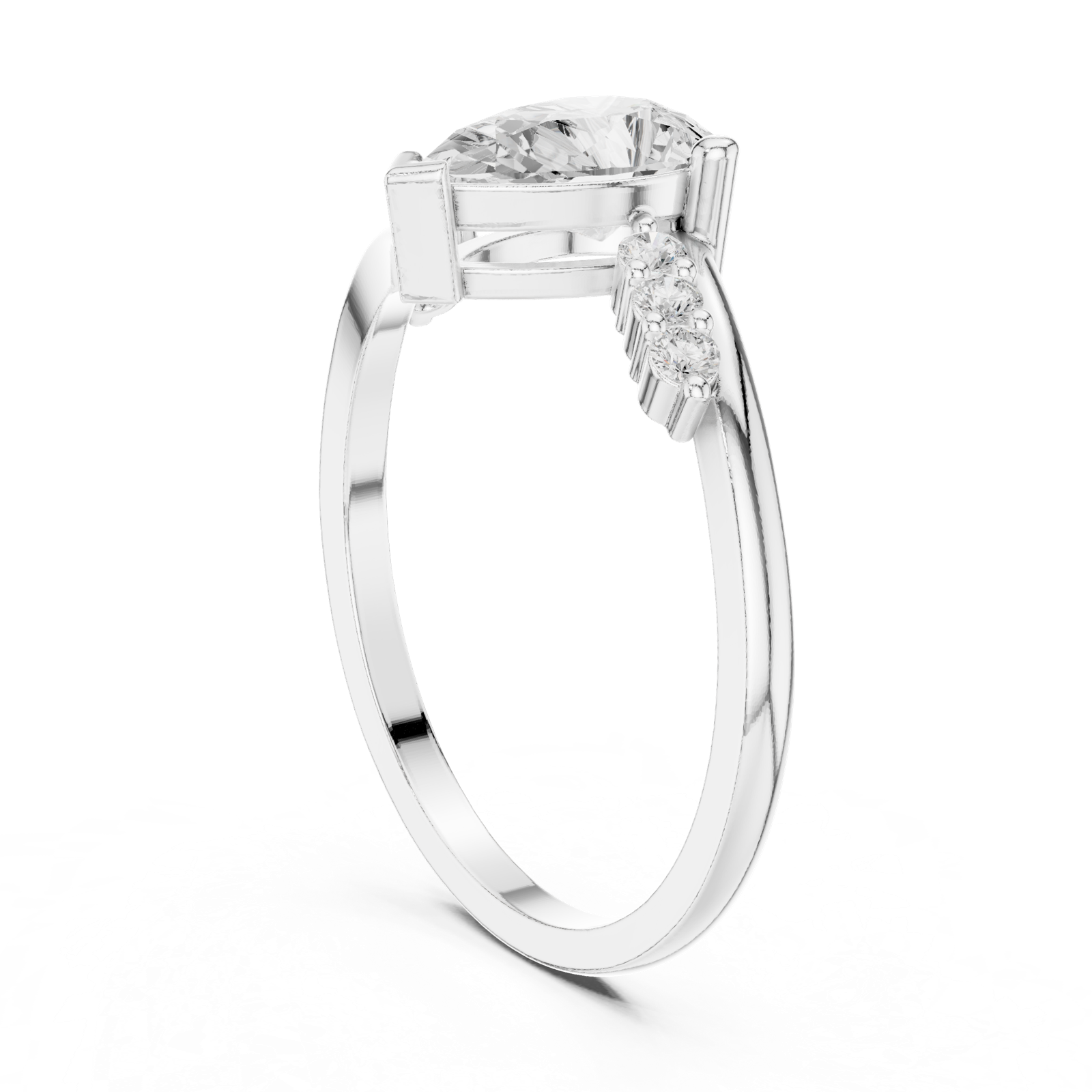 Gold Ring HLR-255, White Gold