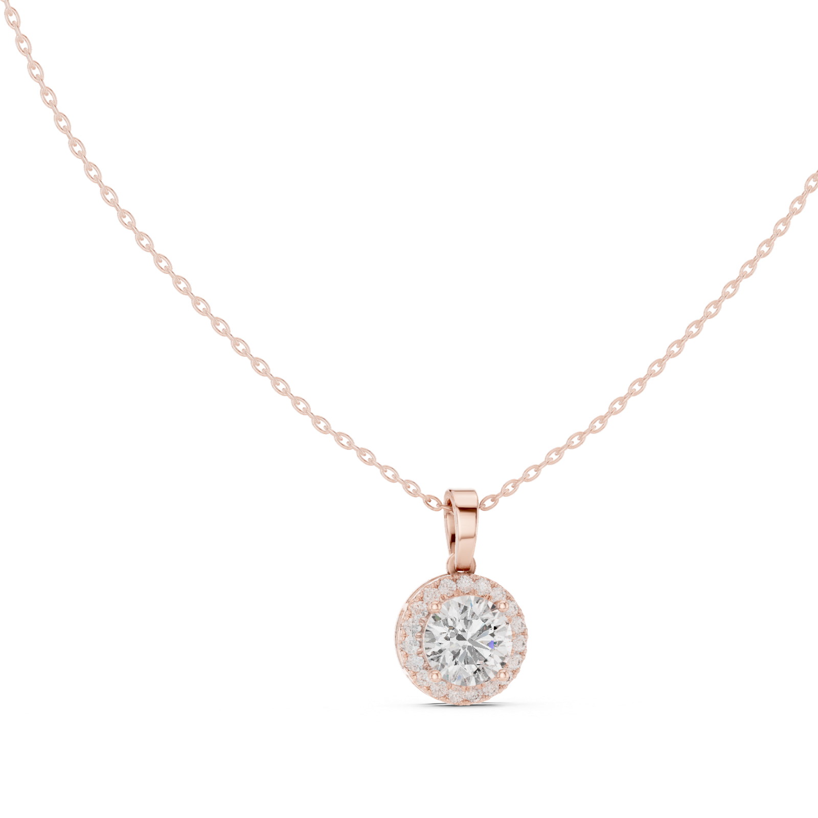 Gold Pendant GPD-0012, Rose Gold, view 1