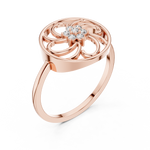 Gold Ring DR-6231, Rose Gold, view 2