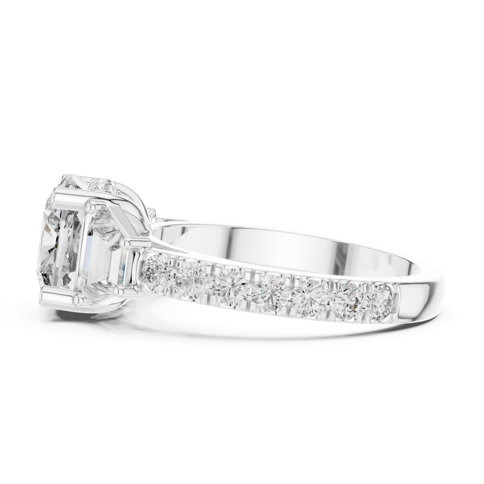 Gold Ring DDLR-181, White Gold, view 3