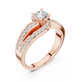 Gold Ring LR-0292, Rose Gold, view 2