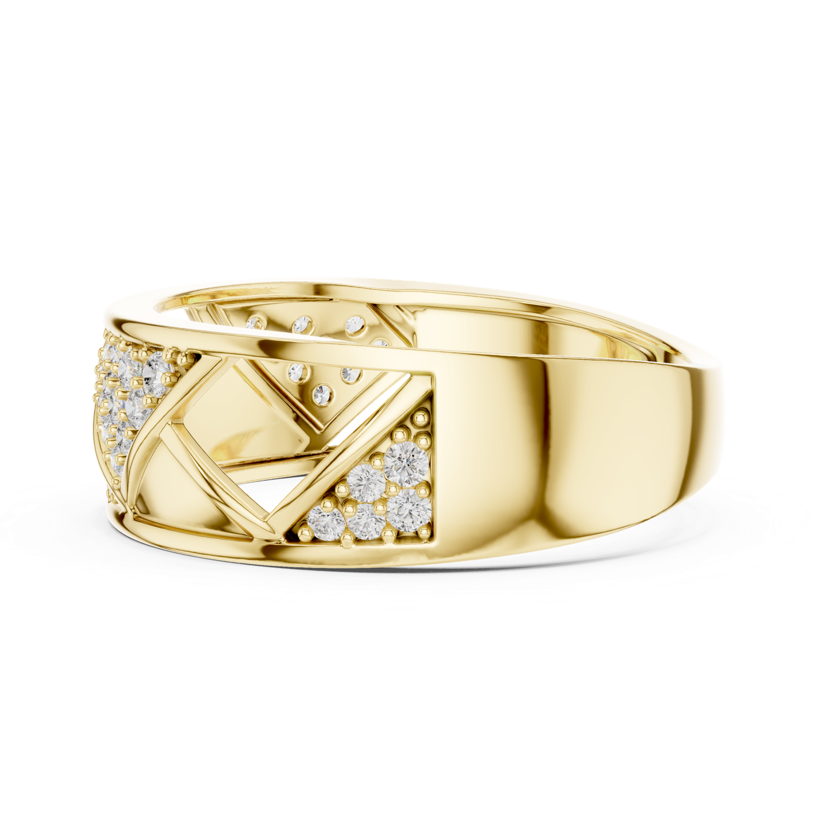 Gold Ring LR-01 (7), Yellow Gold, view 3
