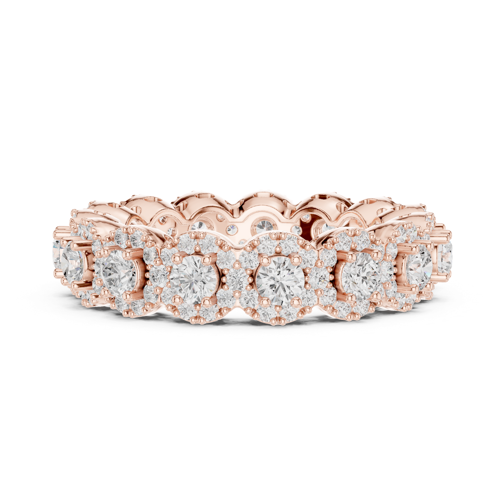 Gold Ring DDLR-307, Rose Gold, view 3