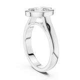 Gold Jewelry L36-3, Oval center stone, White Gold, view 1