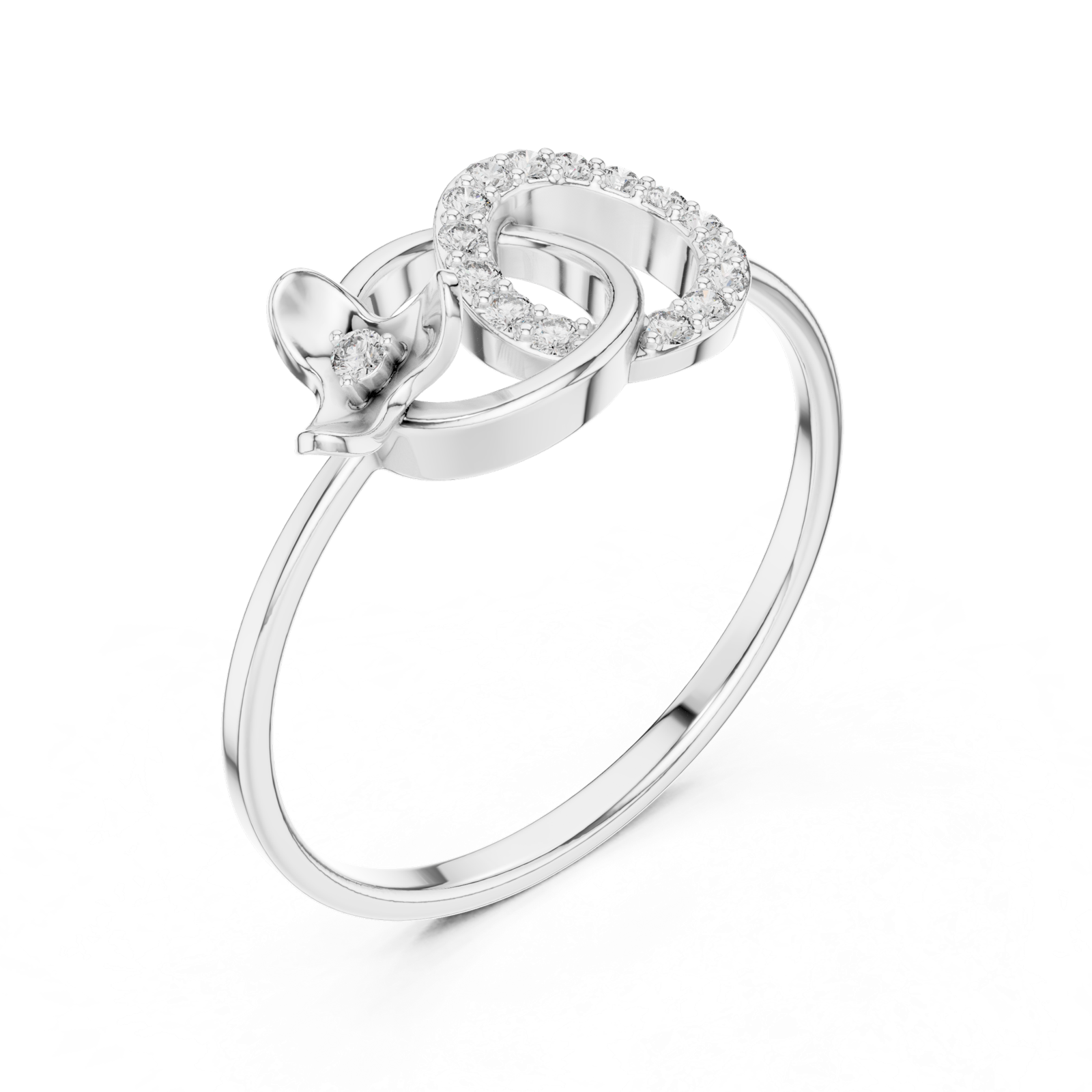 Gold Ring 1 (224), White Gold, view 2