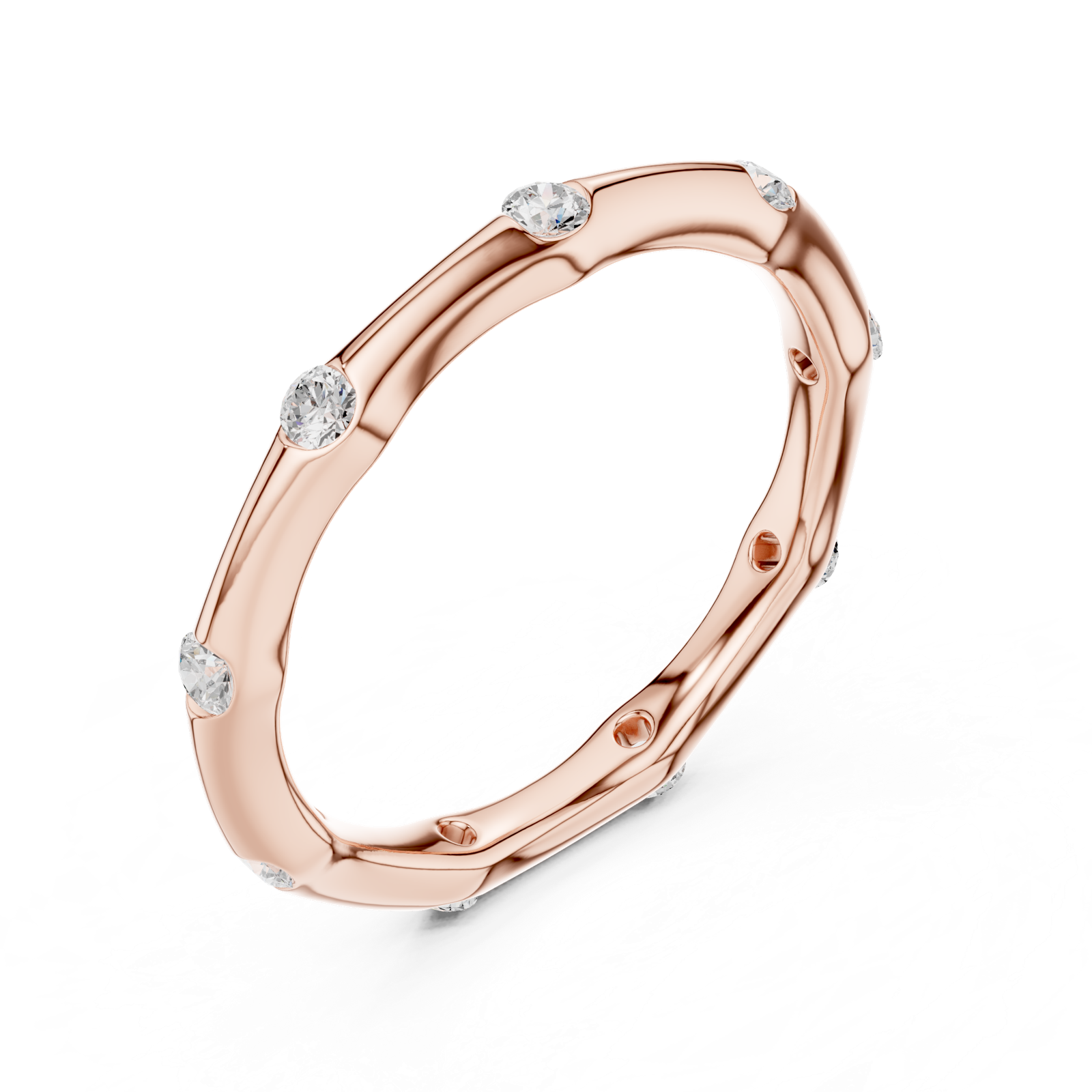 Gold Ring DDLR-421, Rose Gold, view 2