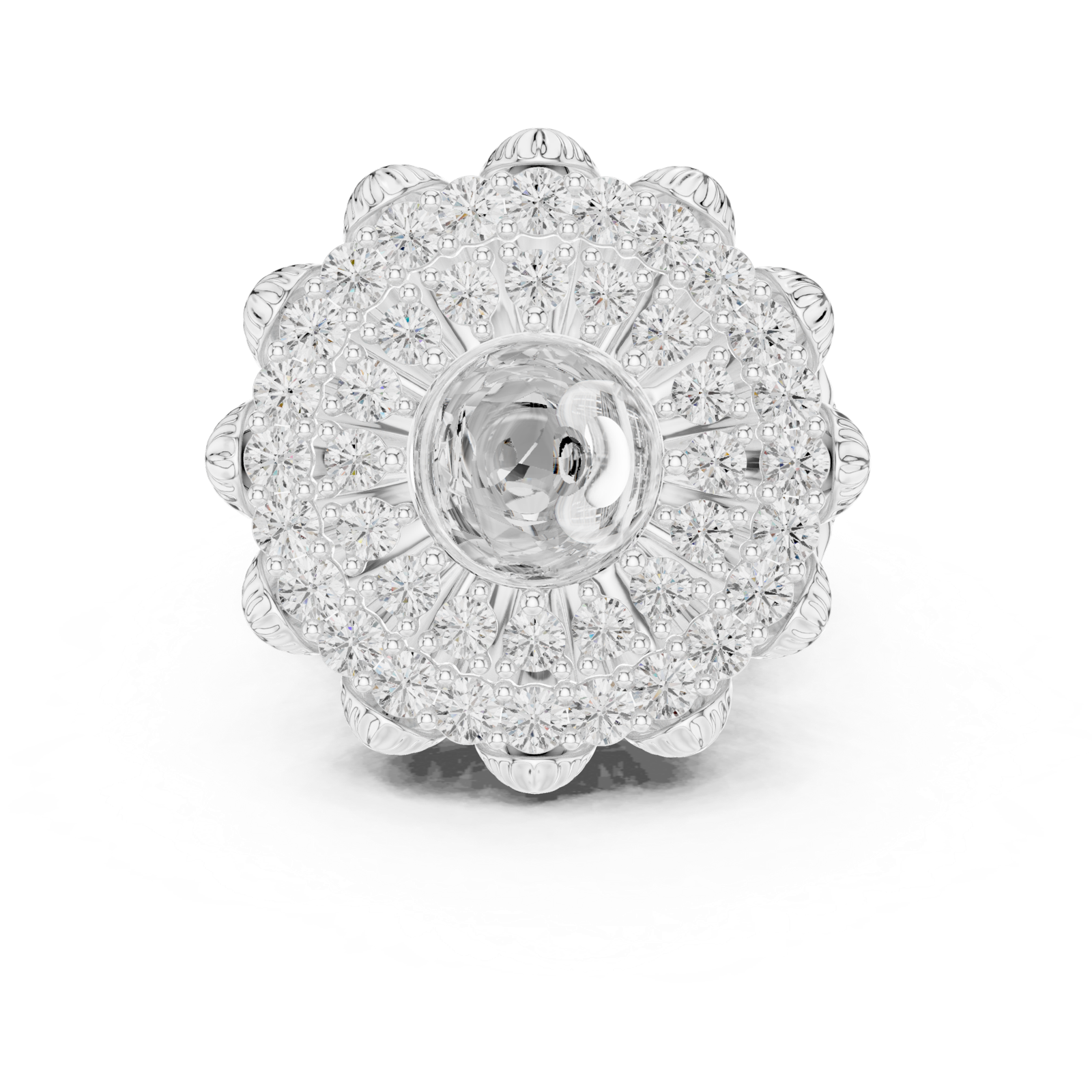 Gold Ring DDLR-752, White Gold, view 4