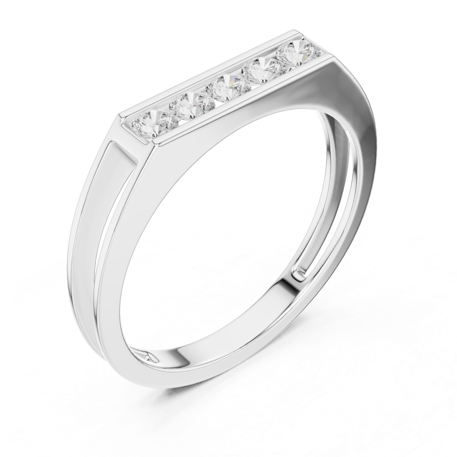 Gold Ring SBMR(16), White Gold, view 2
