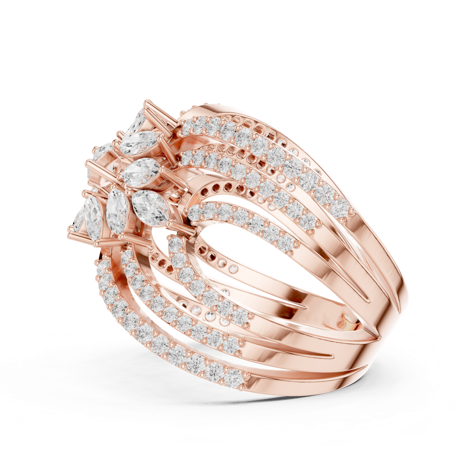 Gold Ring SBWR(67), Rose Gold, view 3