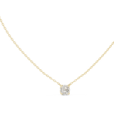 14K Solid Gold Lab Diamond Solitaire Pendant Necklace, Yellow Gold, view 1