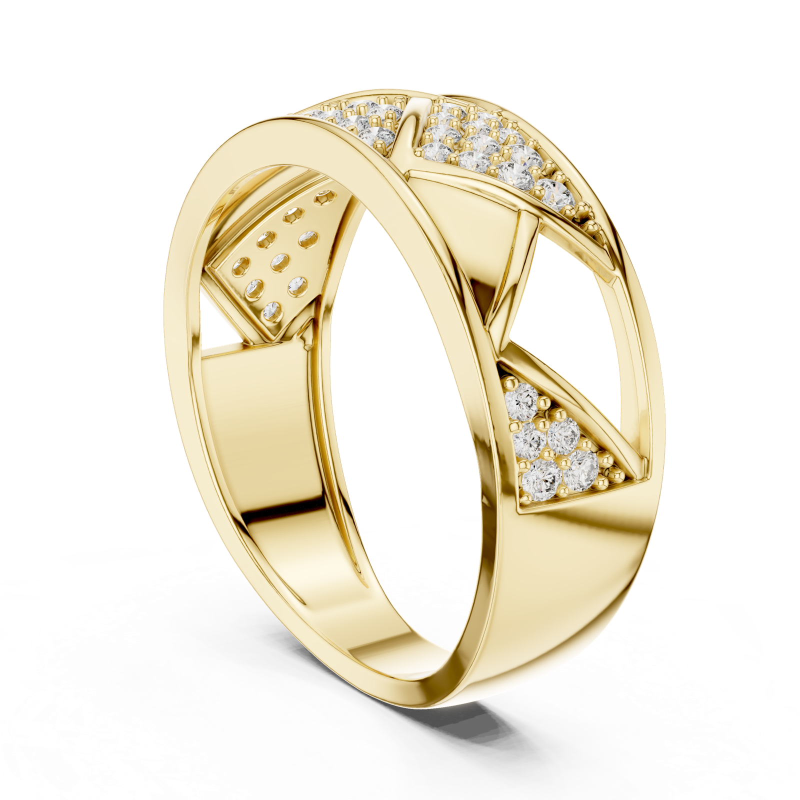 Gold Ring LR-01 (7), Yellow Gold, view 1