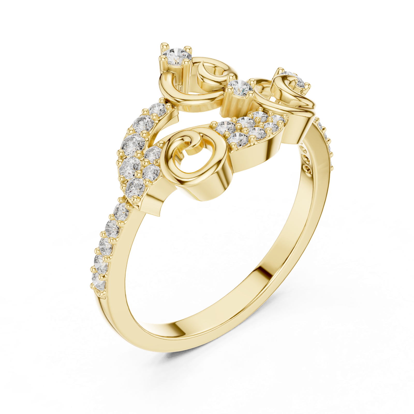 Gold Ring LR-01 (76), Yellow Gold, view 2