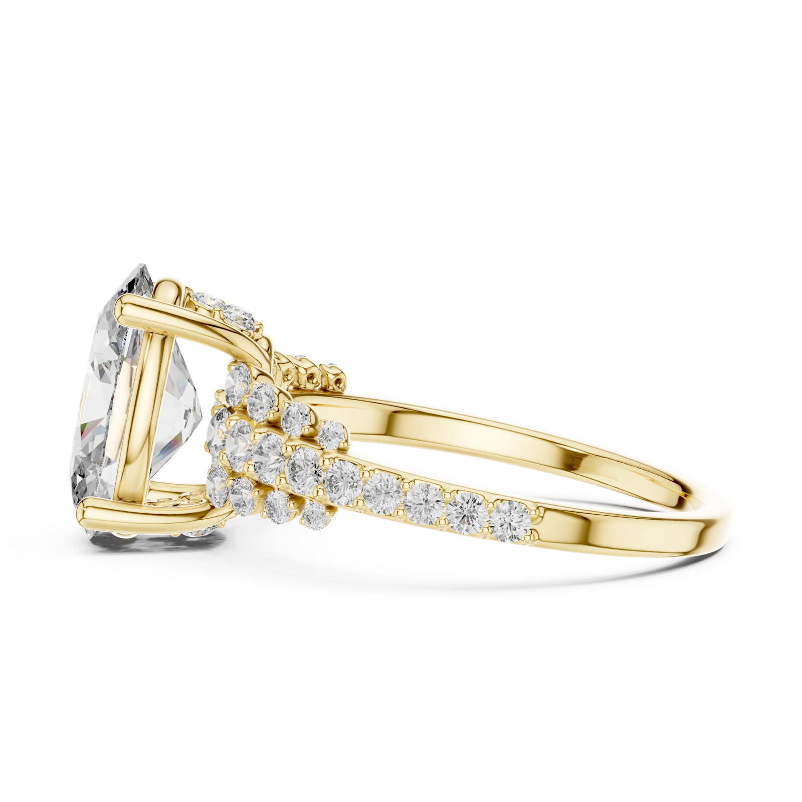 Gold Ring DDLR-060, Yellow Gold, view 3