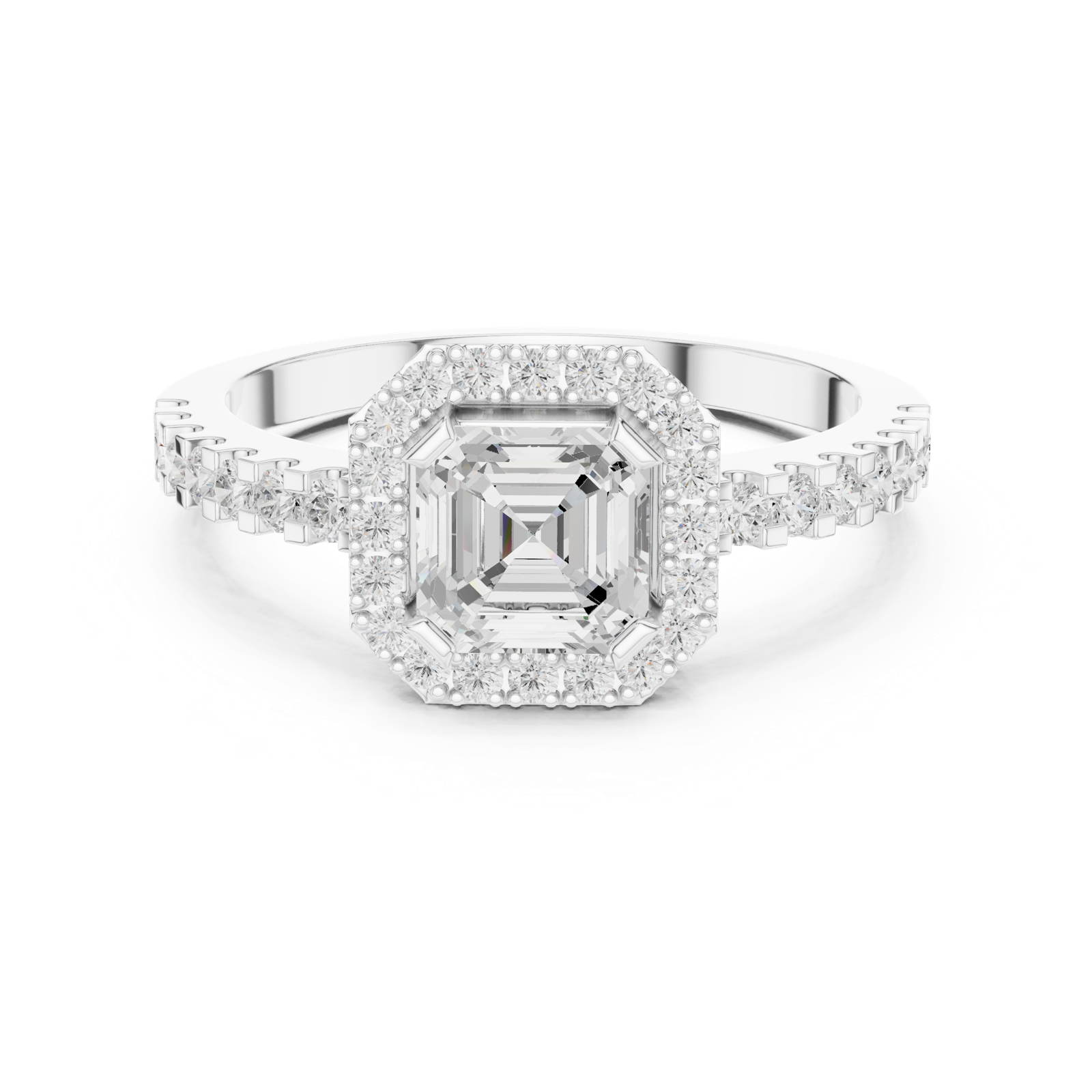 Gold Ring DDLR-765, White Gold, view 4