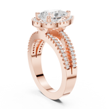 Gold Ring DDLR-350, Rose Gold, view 1