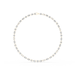 14K Solid Gold Lab Diamond Tennis Necklace, Yellow Gold