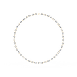 14K Solid Gold Lab Diamond Tennis Necklace, Yellow Gold