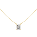 Gold Jewelry, Emerald center stone, Yellow Gold, view 4